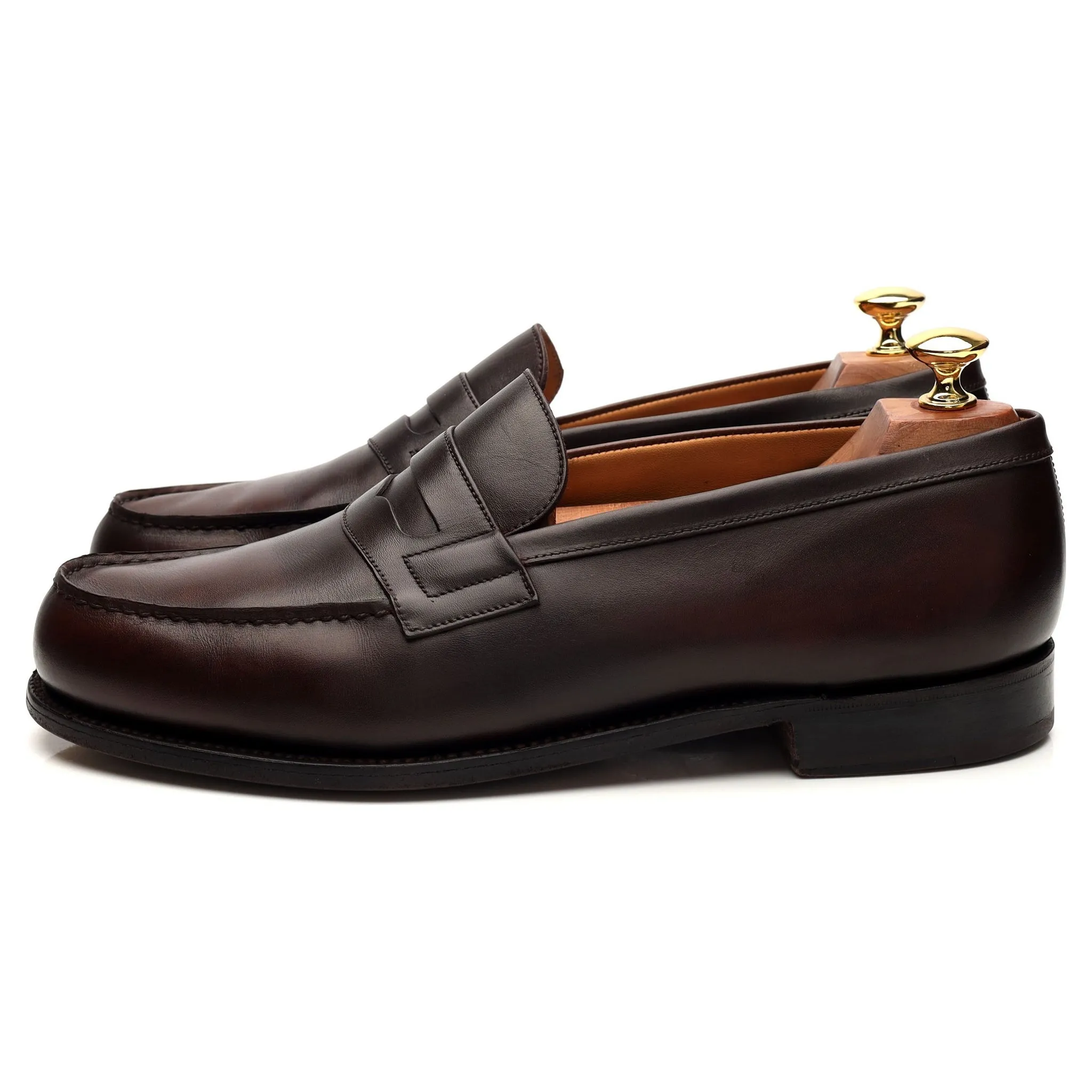 '180 Mocassin' Dark Brown Leather Loafers 9 E UK 10