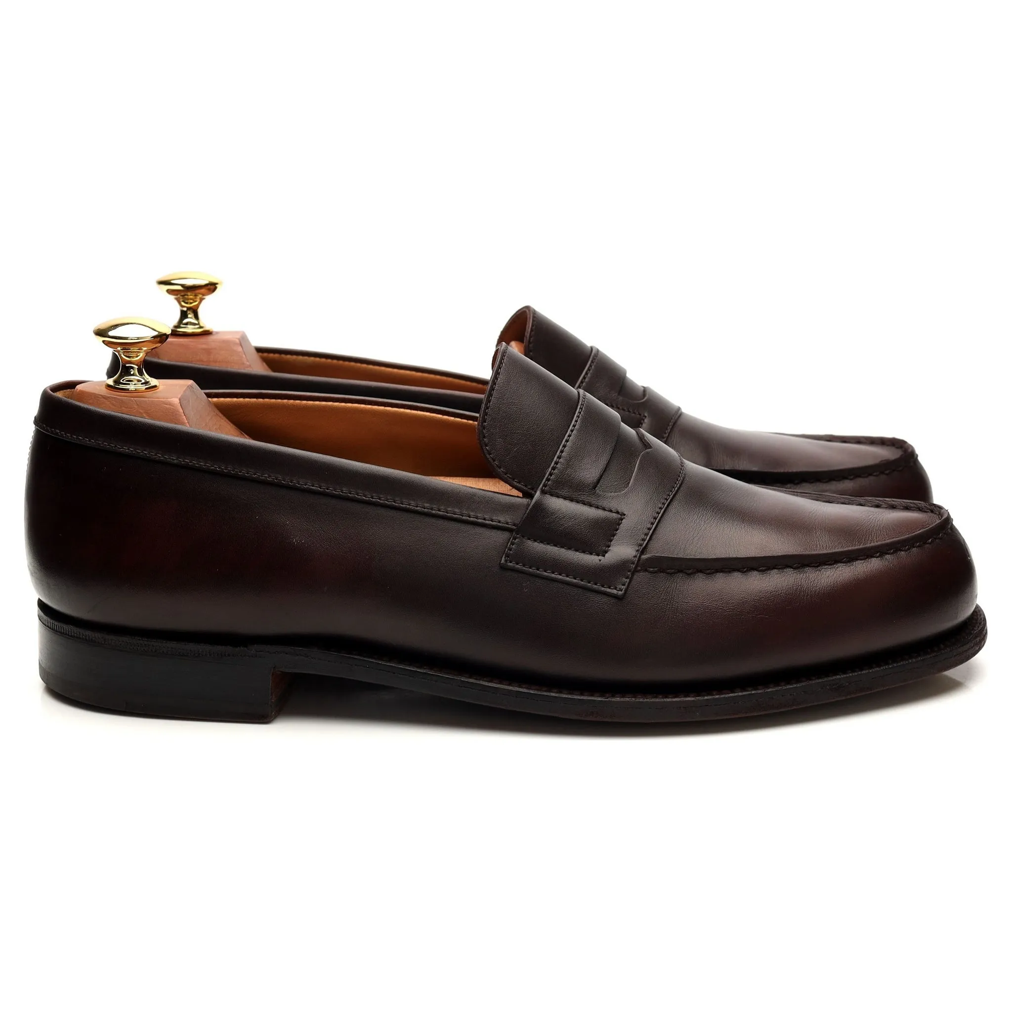 '180 Mocassin' Dark Brown Leather Loafers 9 E UK 10