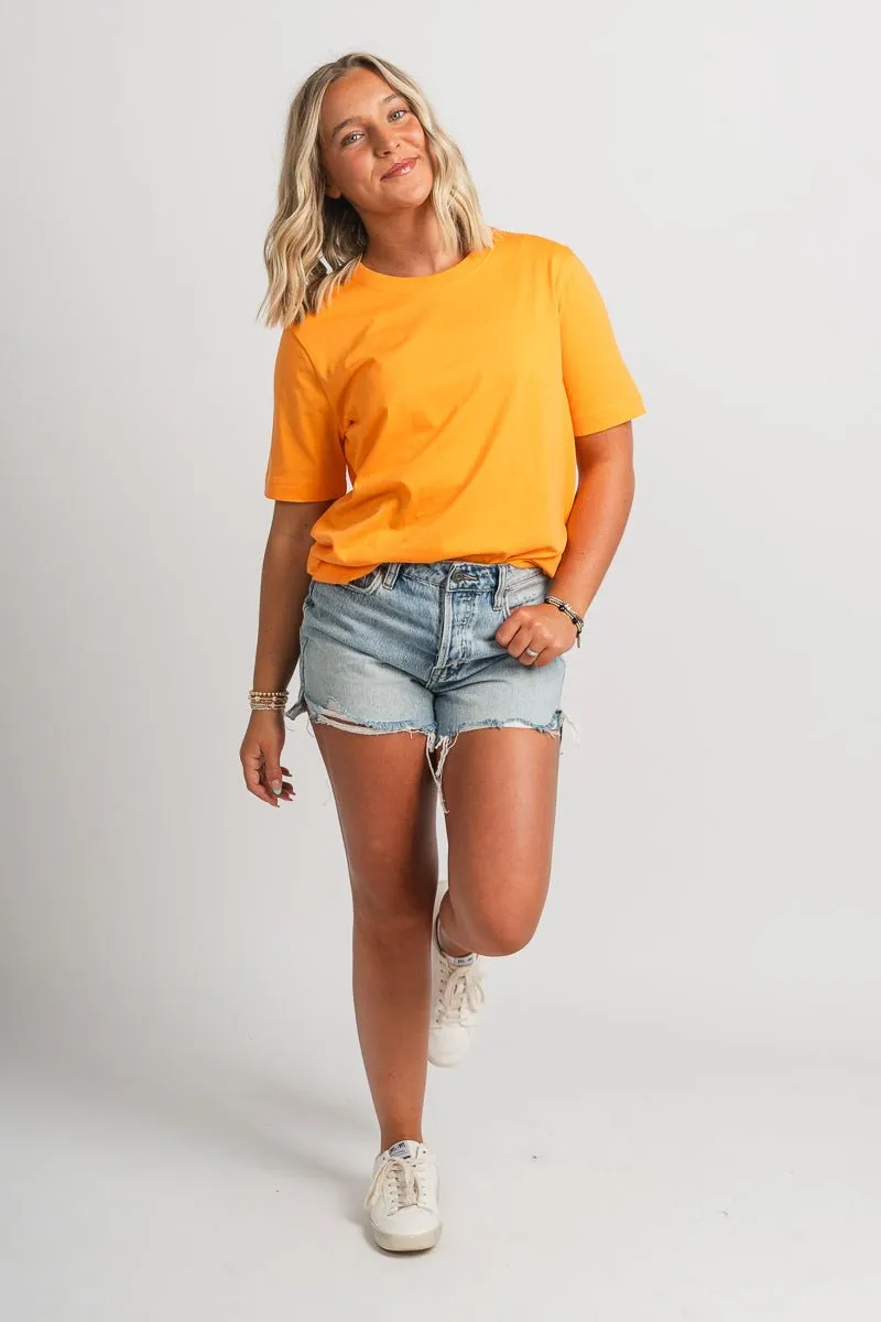 Basic short sleeve top orange