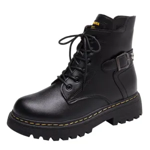 Brandy Forever - Durable Low-Heeled Boots by The Nevermore