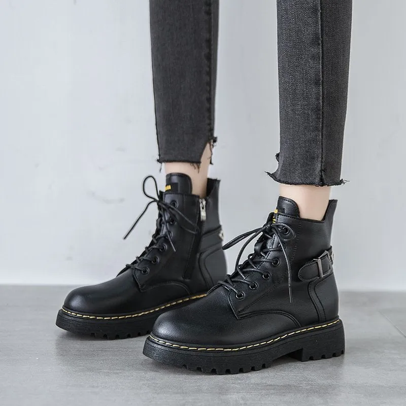 Brandy Forever - Durable Low-Heeled Boots by The Nevermore