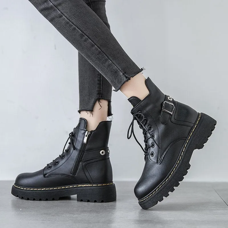 Brandy Forever - Durable Low-Heeled Boots by The Nevermore