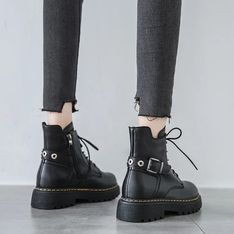 Brandy Forever - Durable Low-Heeled Boots by The Nevermore