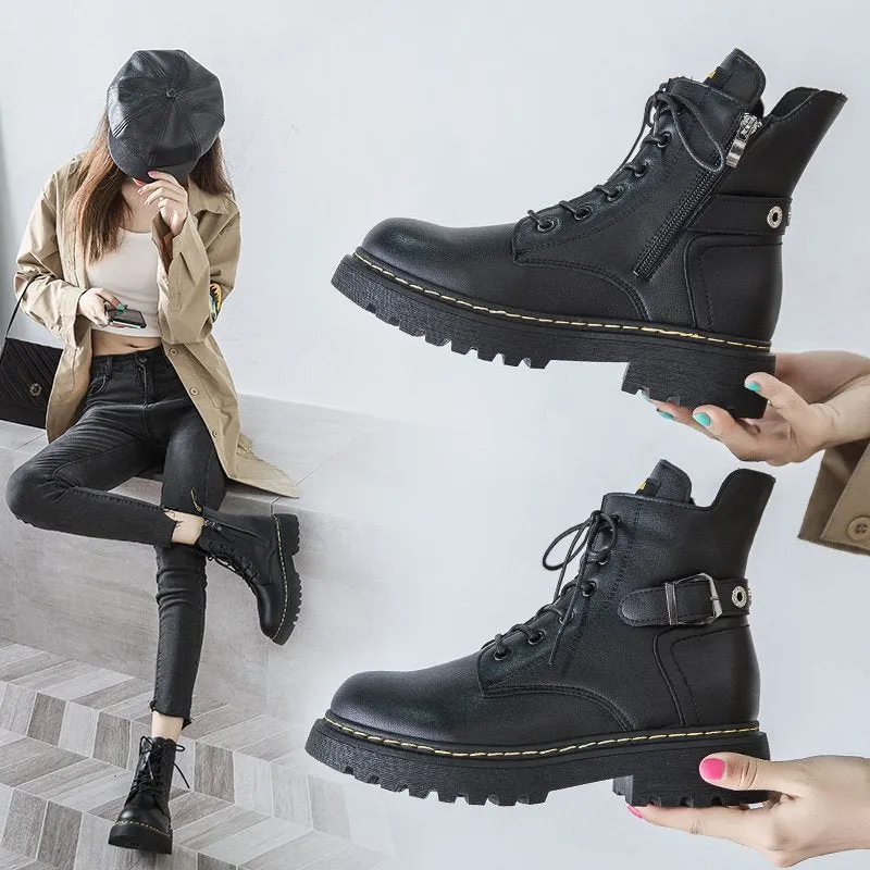 Brandy Forever - Durable Low-Heeled Boots by The Nevermore