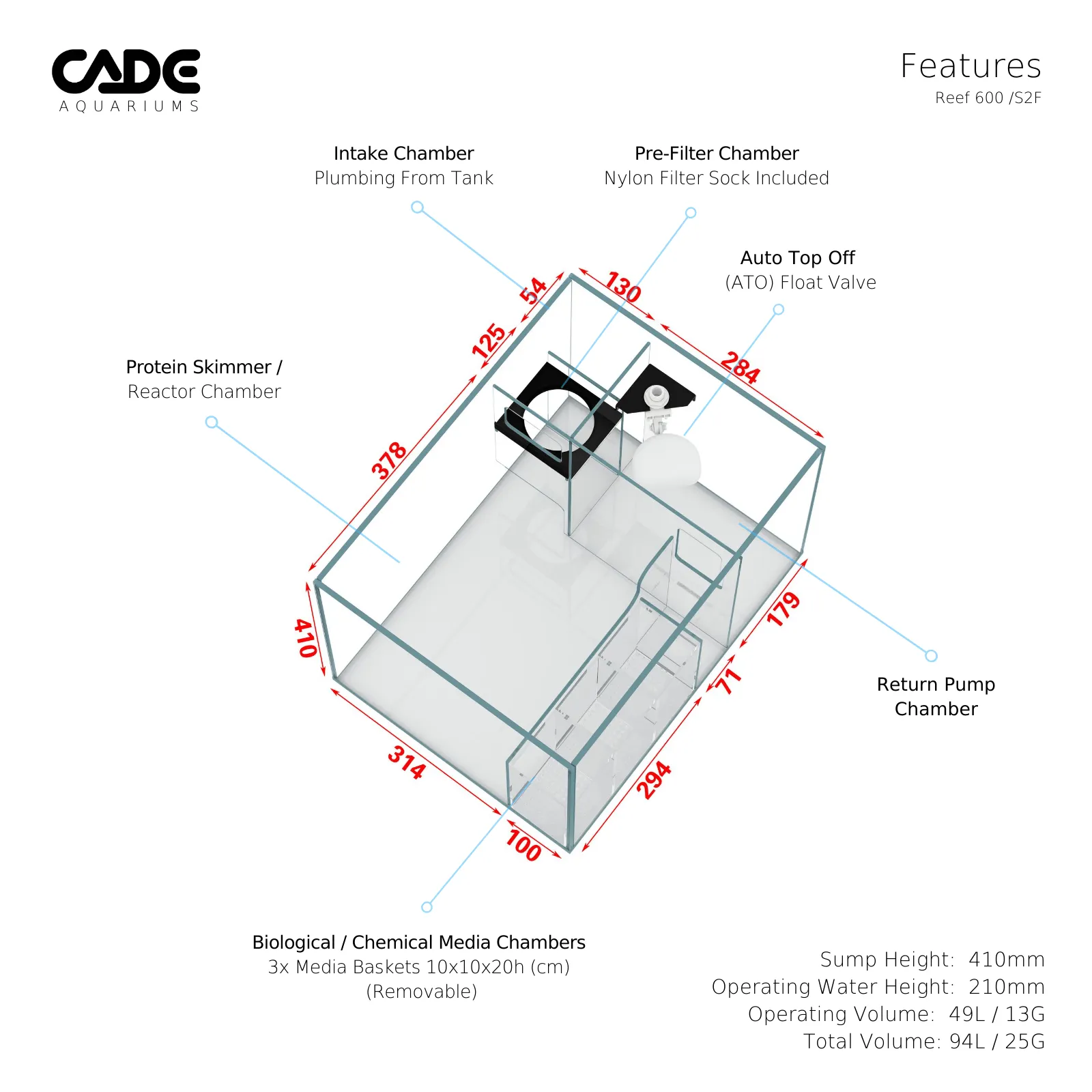 CADE Reef Frag S2/f 600