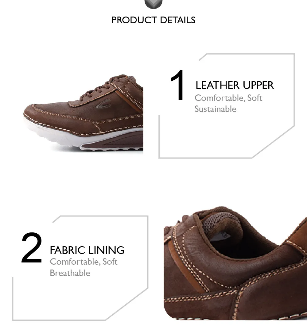 camel active Leather Lace Up Shoes Men Coffee BURREN 852364-RS2-33