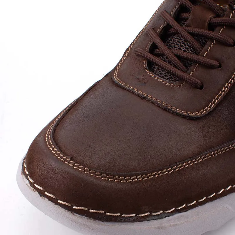 camel active Leather Lace Up Shoes Men Coffee BURREN 852364-RS2-33