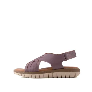 camel active Women Kalissa 3 Slip-On Sandals with slip-on comfort Panel Design Ladies Kalissa 3 -792204-DZ02SV-47-PURPLE