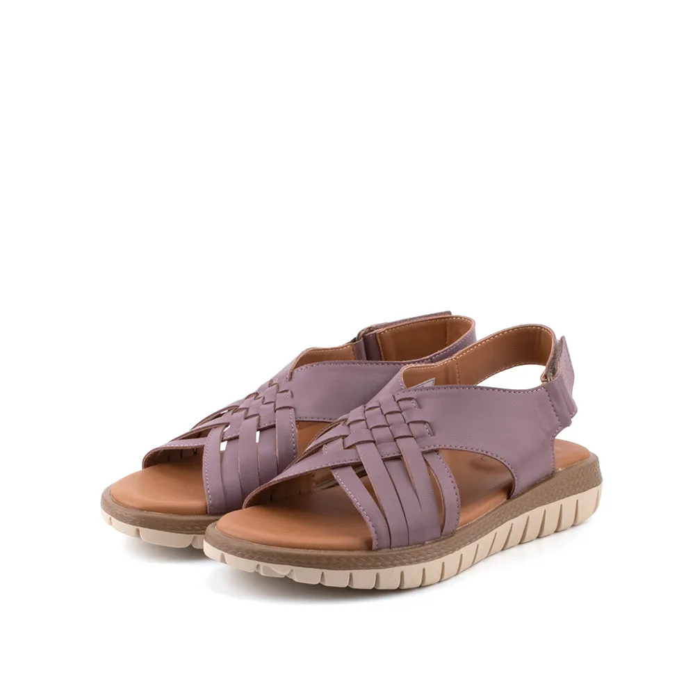 camel active Women Kalissa 3 Slip-On Sandals with slip-on comfort Panel Design Ladies Kalissa 3 -792204-DZ02SV-47-PURPLE