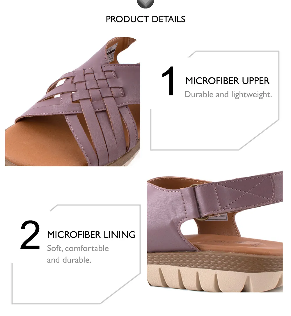 camel active Women Kalissa 3 Slip-On Sandals with slip-on comfort Panel Design Ladies Kalissa 3 -792204-DZ02SV-47-PURPLE