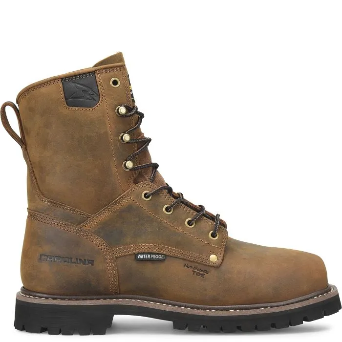 Carolina Brown Waterproof Judge Broad Square Composite Toe Lace Up Work Boots for Men