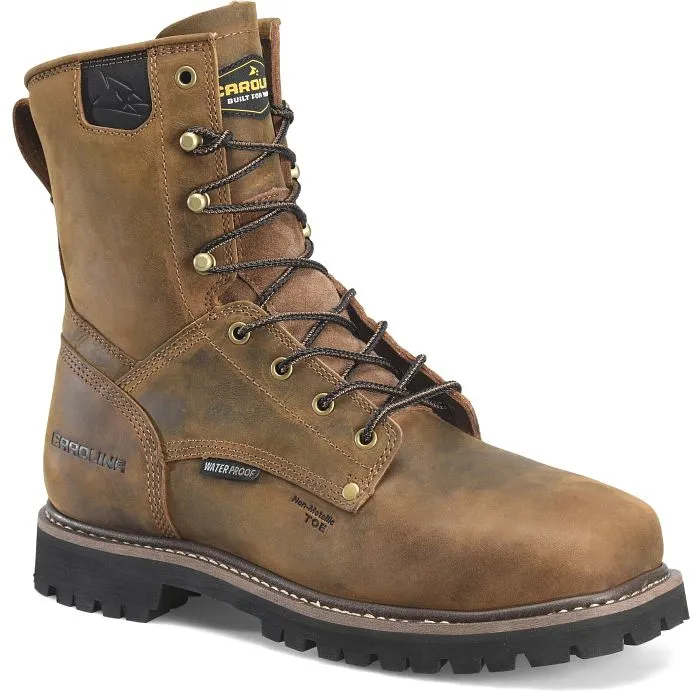 Carolina Brown Waterproof Judge Broad Square Composite Toe Lace Up Work Boots for Men