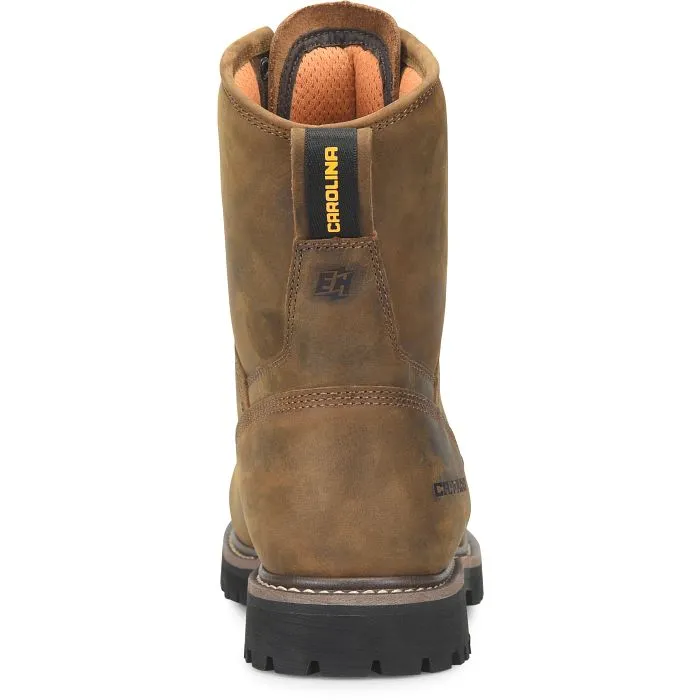 Carolina Brown Waterproof Judge Broad Square Composite Toe Lace Up Work Boots for Men
