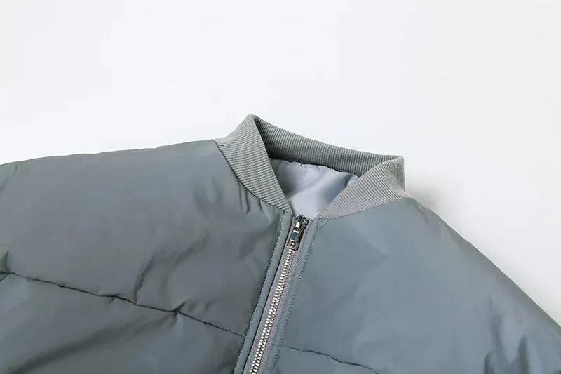 Catch My Reflection Cropped Puffer Jacket