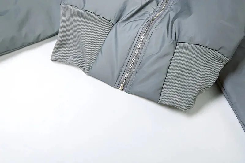 Catch My Reflection Cropped Puffer Jacket
