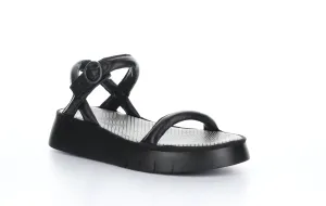 CETO315FLY Mousse Black Strappy Sandals