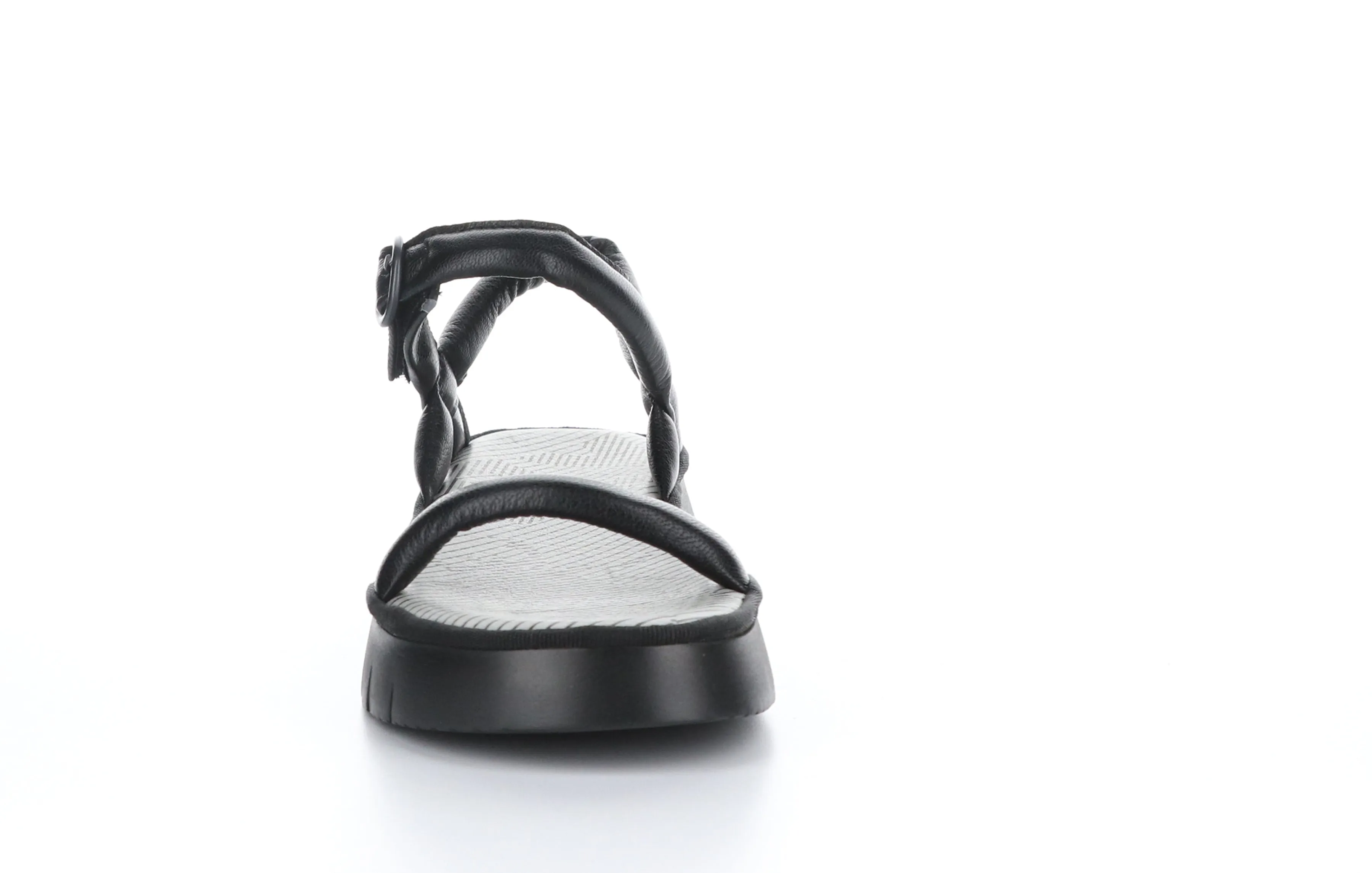 CETO315FLY Mousse Black Strappy Sandals