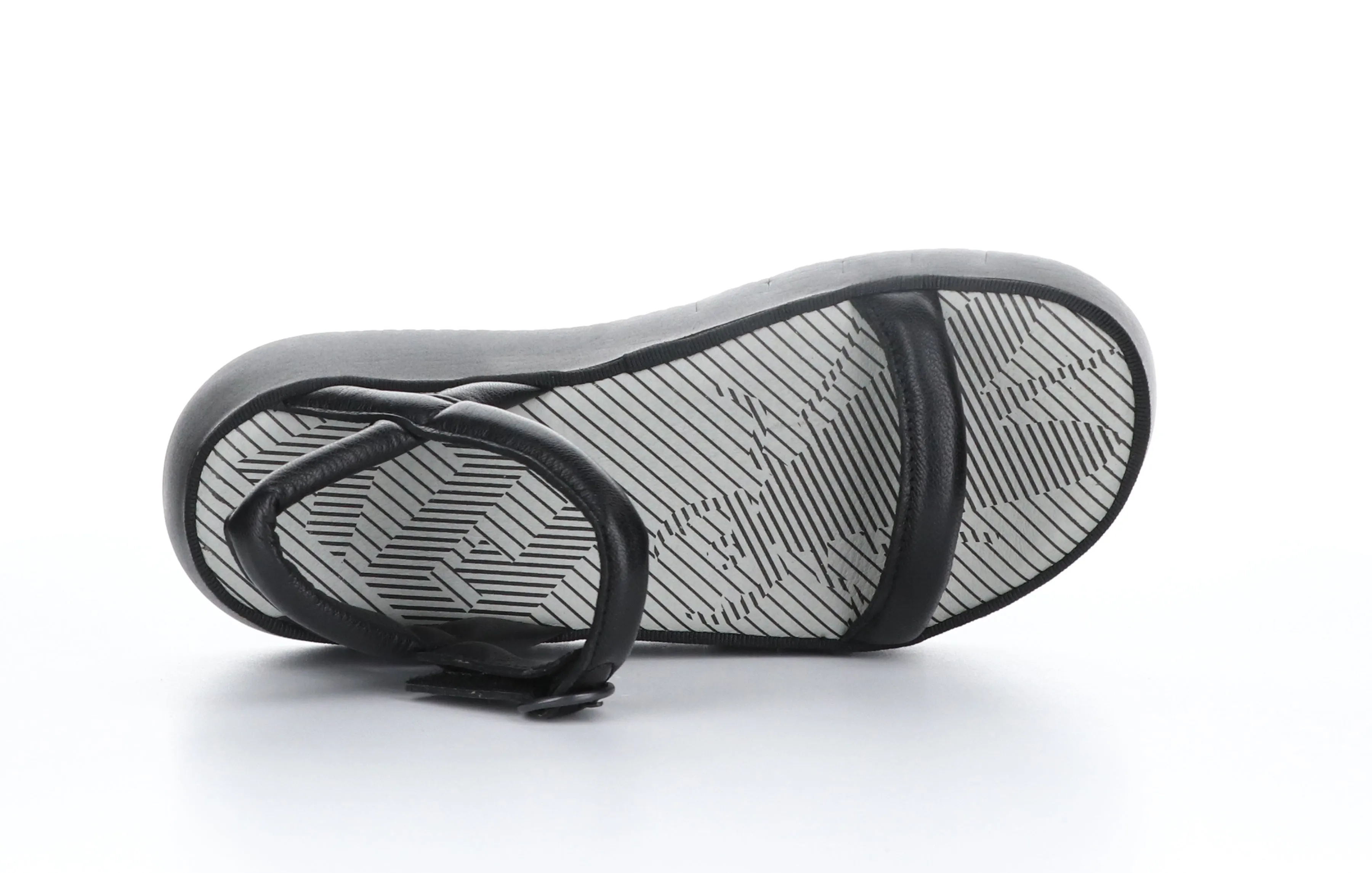 CETO315FLY Mousse Black Strappy Sandals
