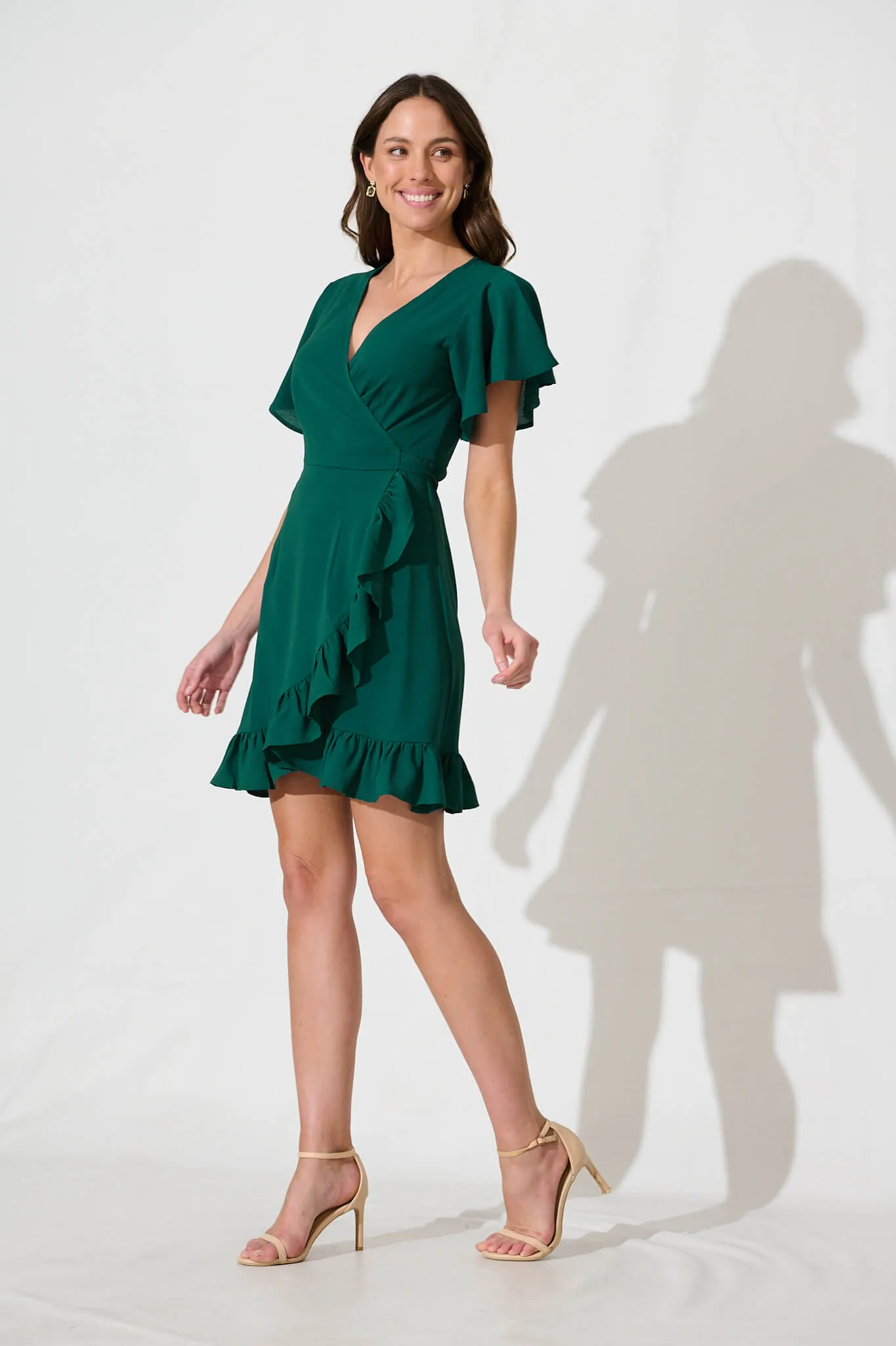 Emerald Wrap Dress - Stylish & Chic