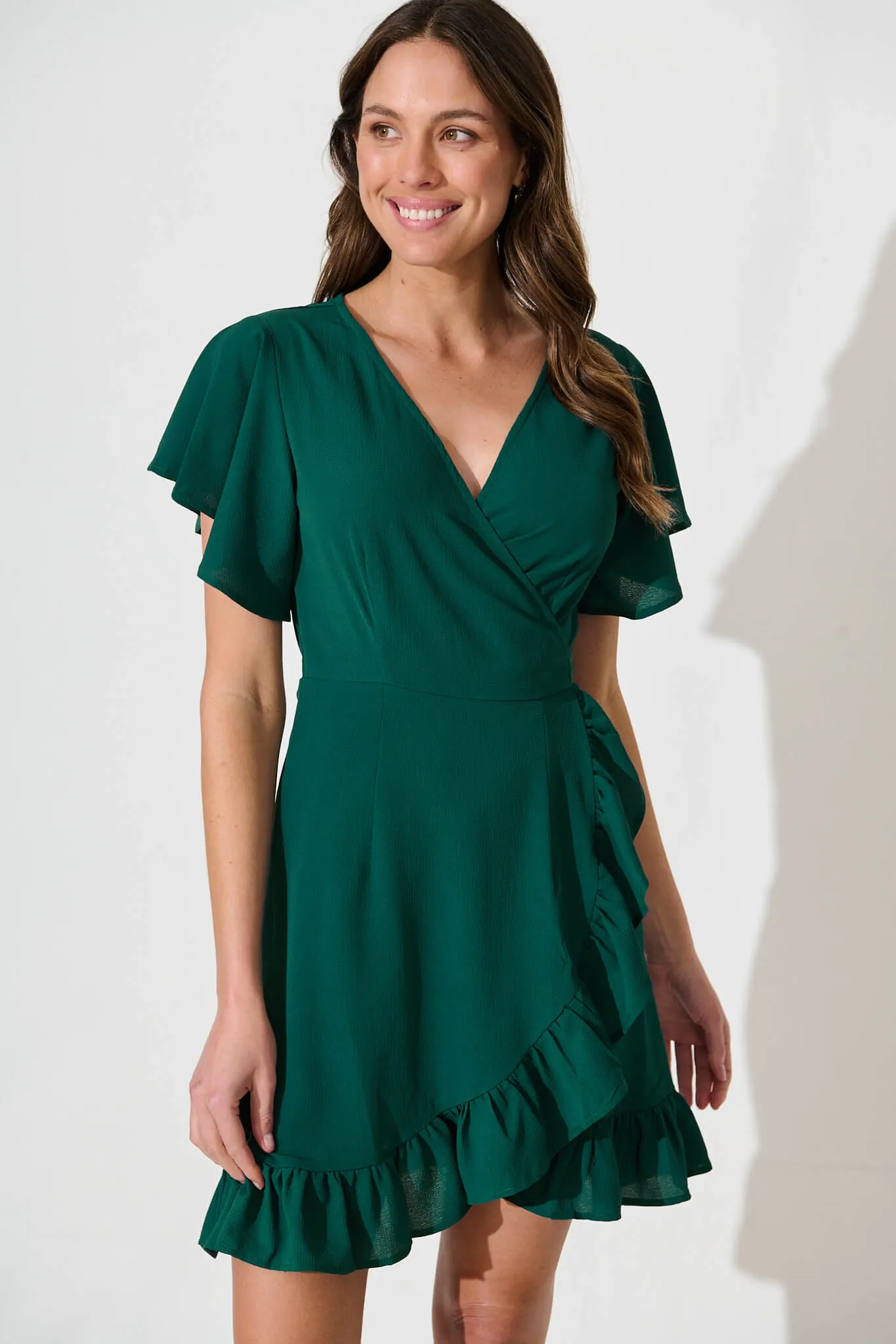 Emerald Wrap Dress - Stylish & Chic
