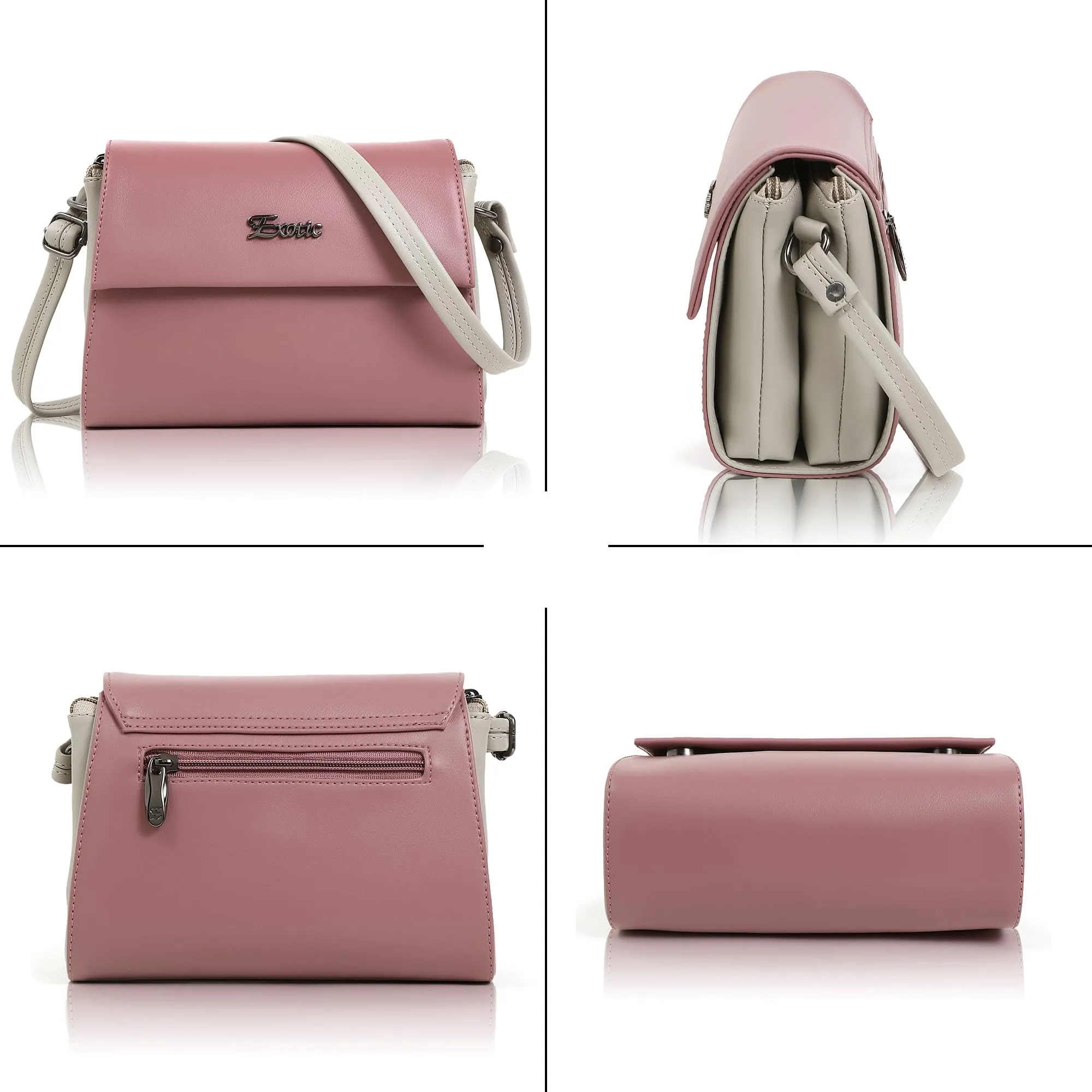 EXOTIC Womens Stylish And Durable Sling Bag (Peach), Pink