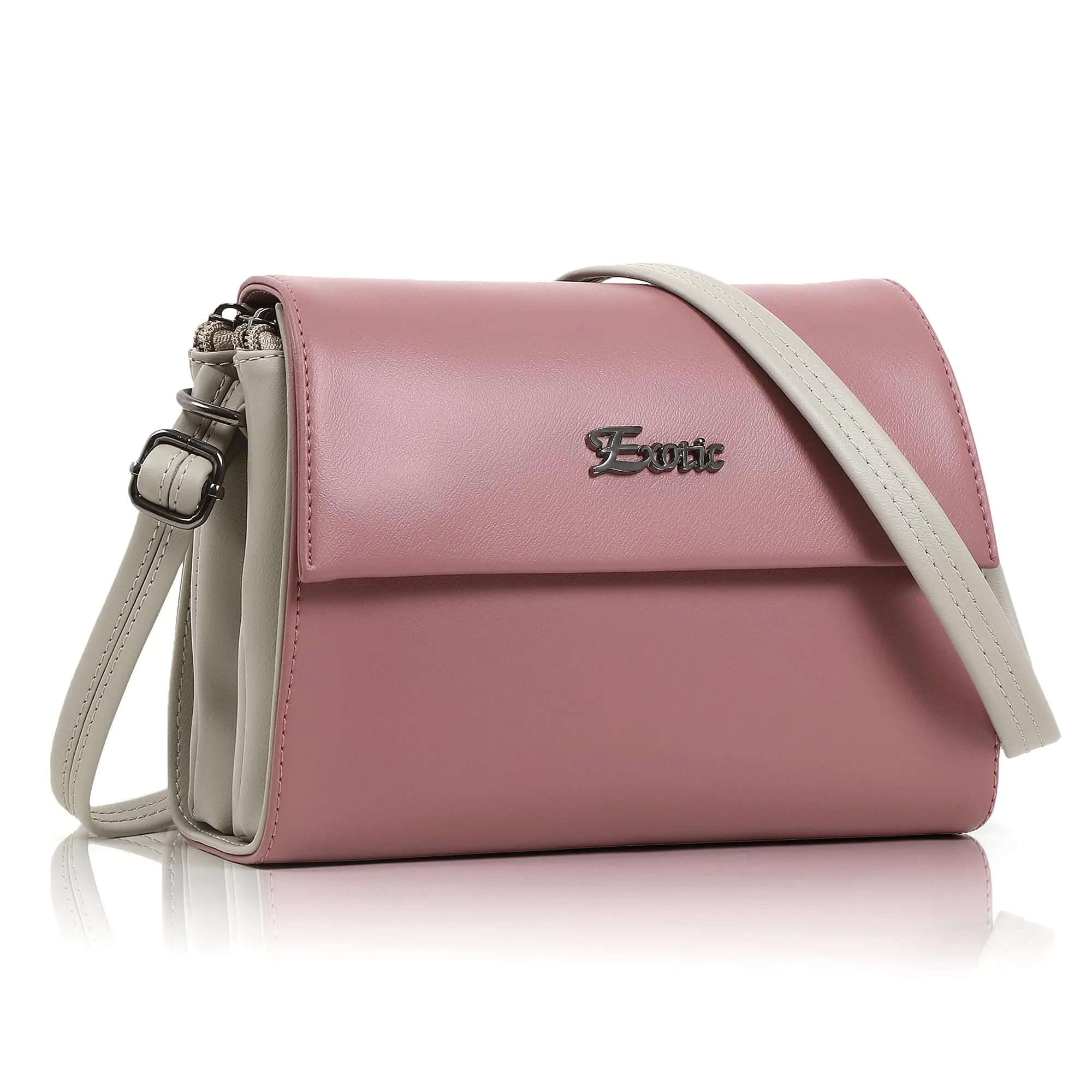 EXOTIC Womens Stylish And Durable Sling Bag (Peach), Pink