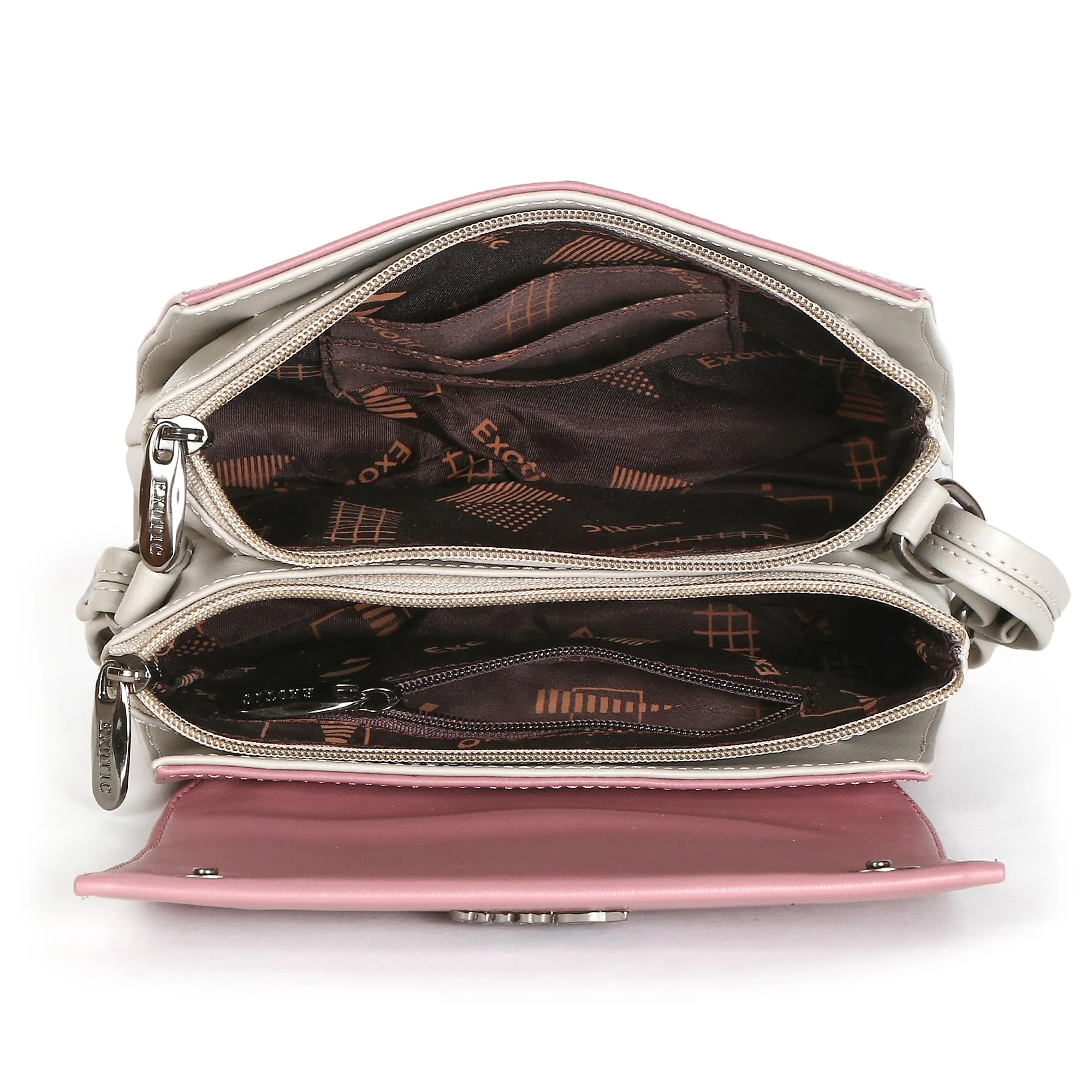 EXOTIC Womens Stylish And Durable Sling Bag (Peach), Pink