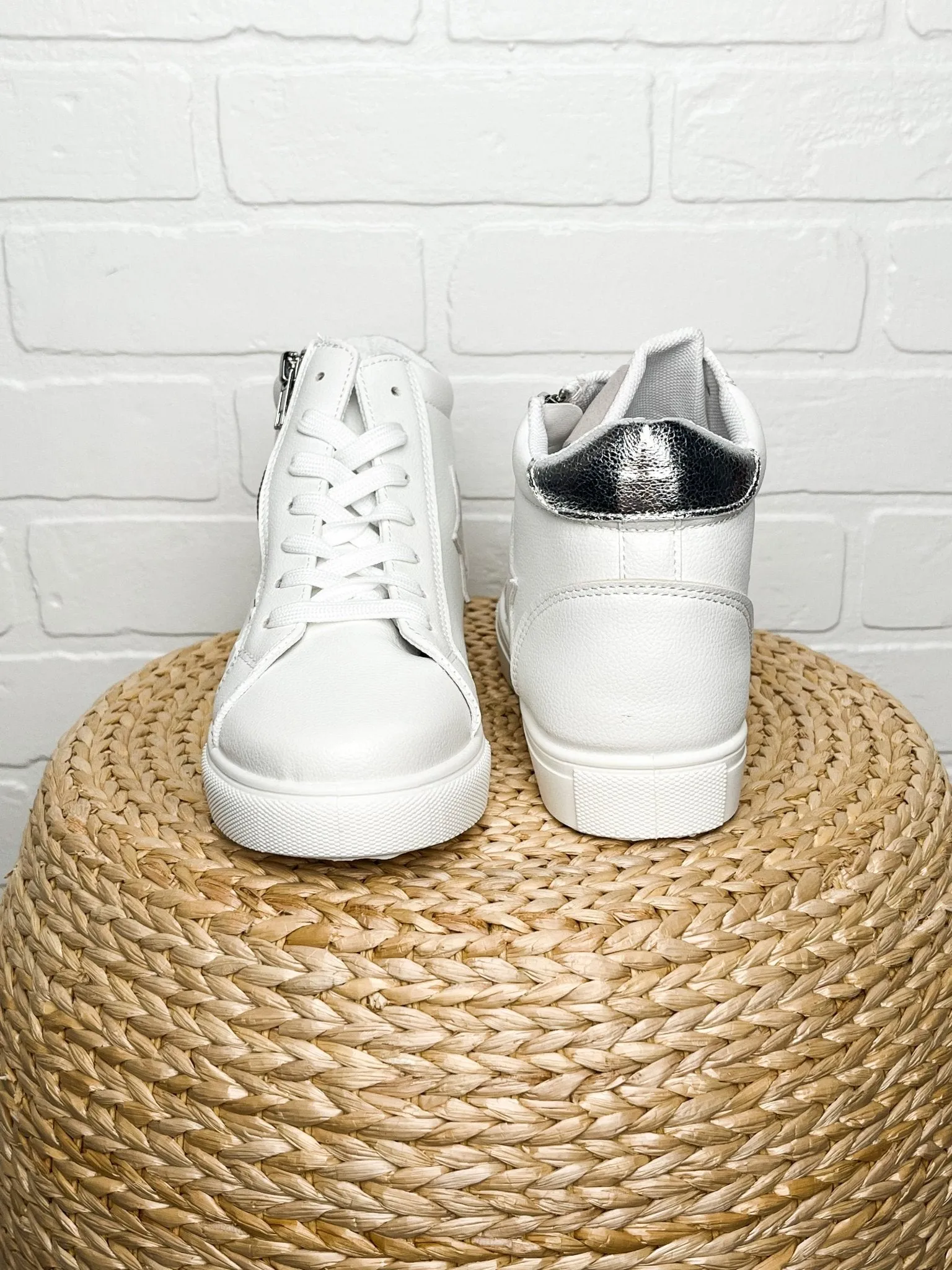 Fast star zip sneakers white