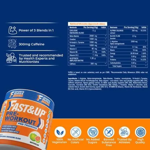 Fast&Up Pre-workout - Jar of 30