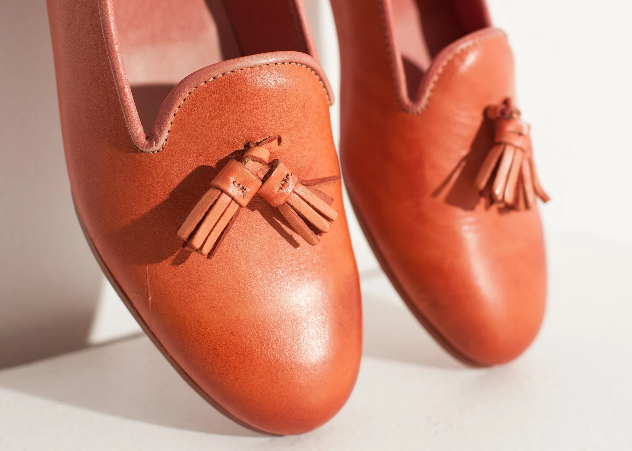 Leather Loafer in Rose - Less Choice