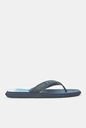 Men Navy Toe Post Flip Flop