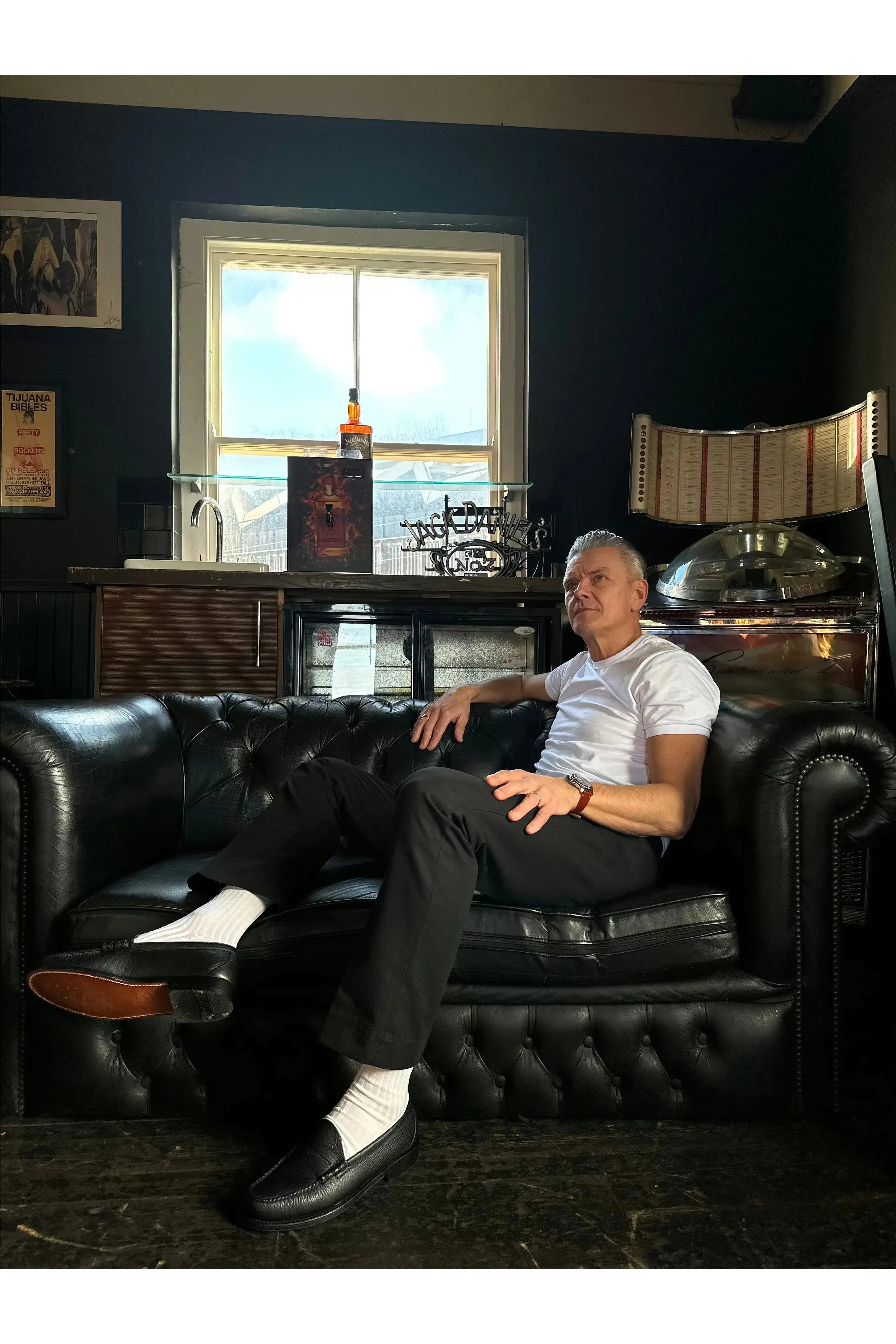 Mr Bridger - Men’s 'The Dean' Classic White Crewneck - T-Shirt