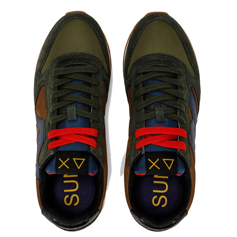 Scarpe Uomo Sun68 Sneakers Jaki Bicolor Volpe - Militare Scuro