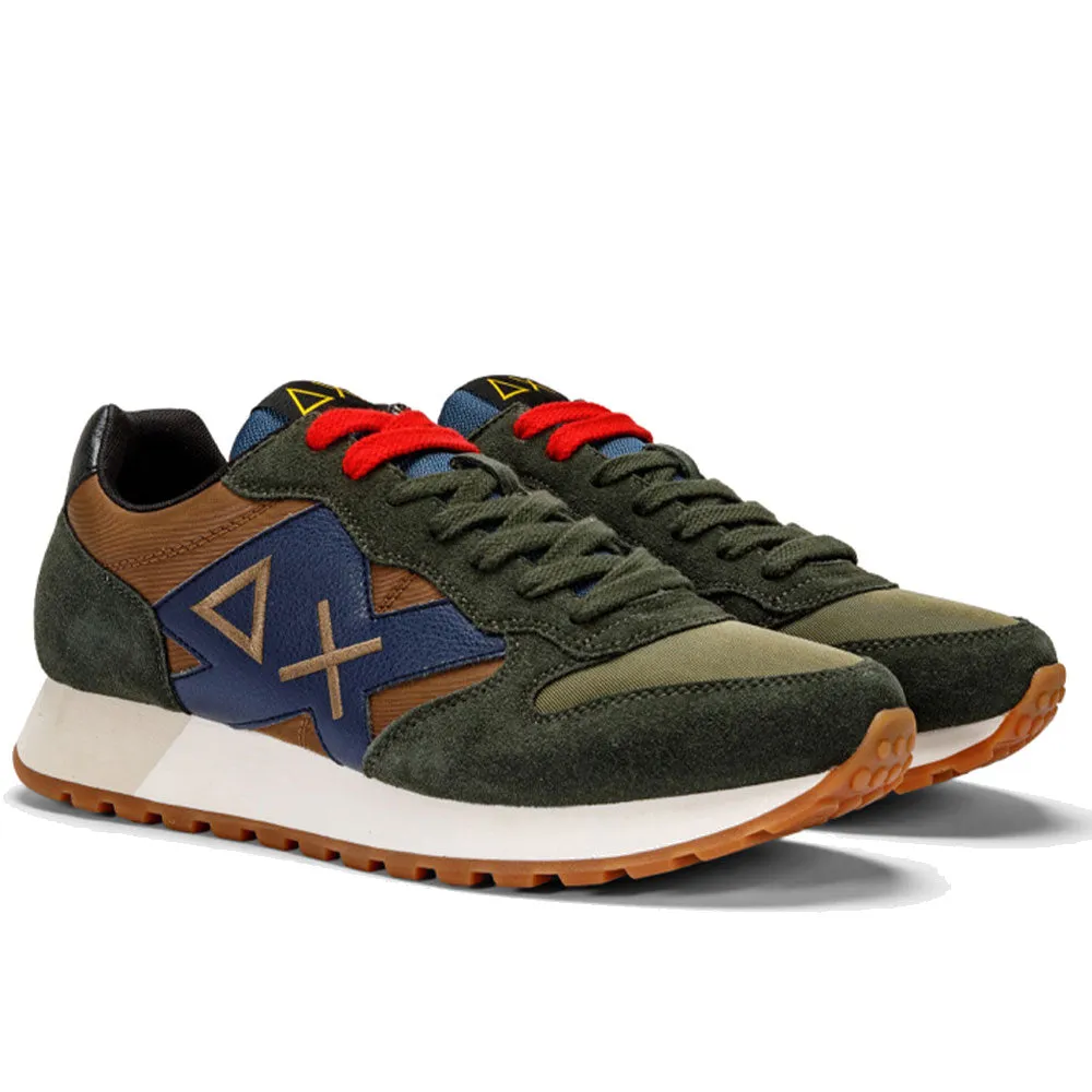 Scarpe Uomo Sun68 Sneakers Jaki Bicolor Volpe - Militare Scuro