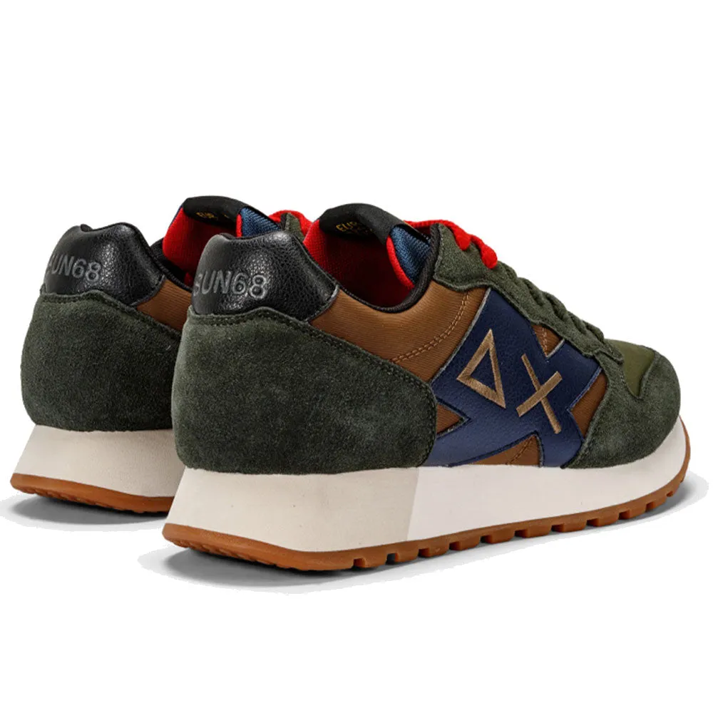 Scarpe Uomo Sun68 Sneakers Jaki Bicolor Volpe - Militare Scuro