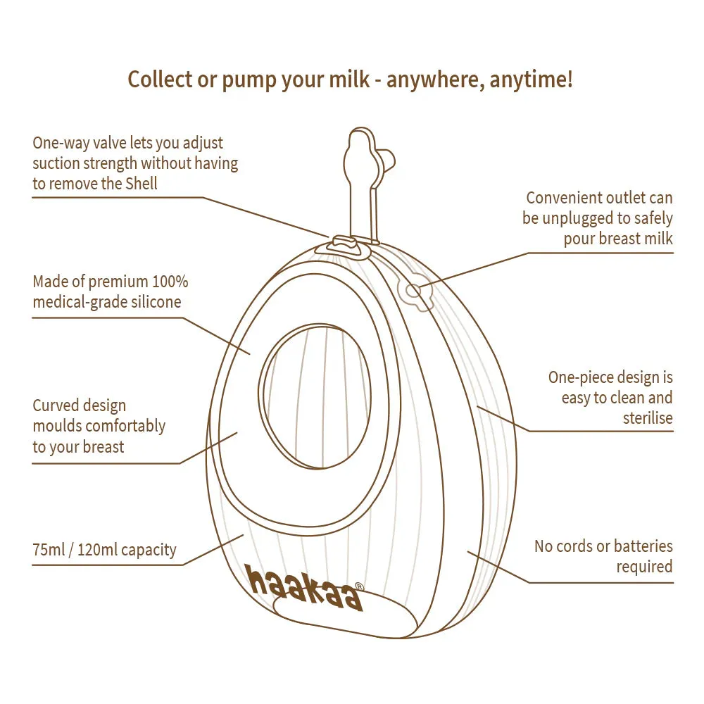 Shell Wearable Silicone Pump- 75ml