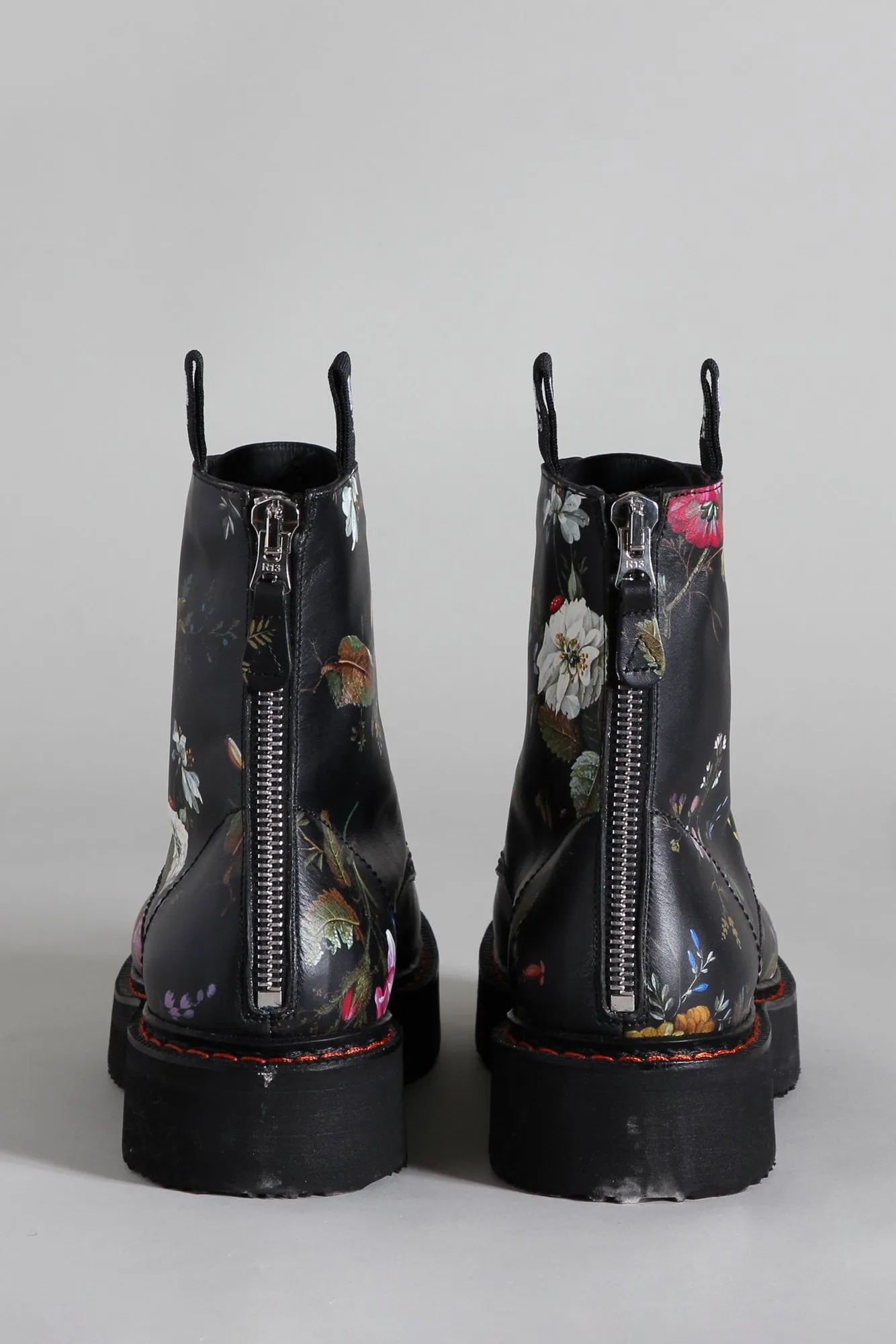SINGLE STACK BOOT - BLACK FLORAL
