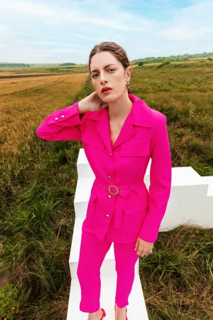 Slit Detailed Pants Fuchsia