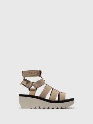 Strappy Sandals YUFI032FLY CLOUD/BEIGE/BLACK