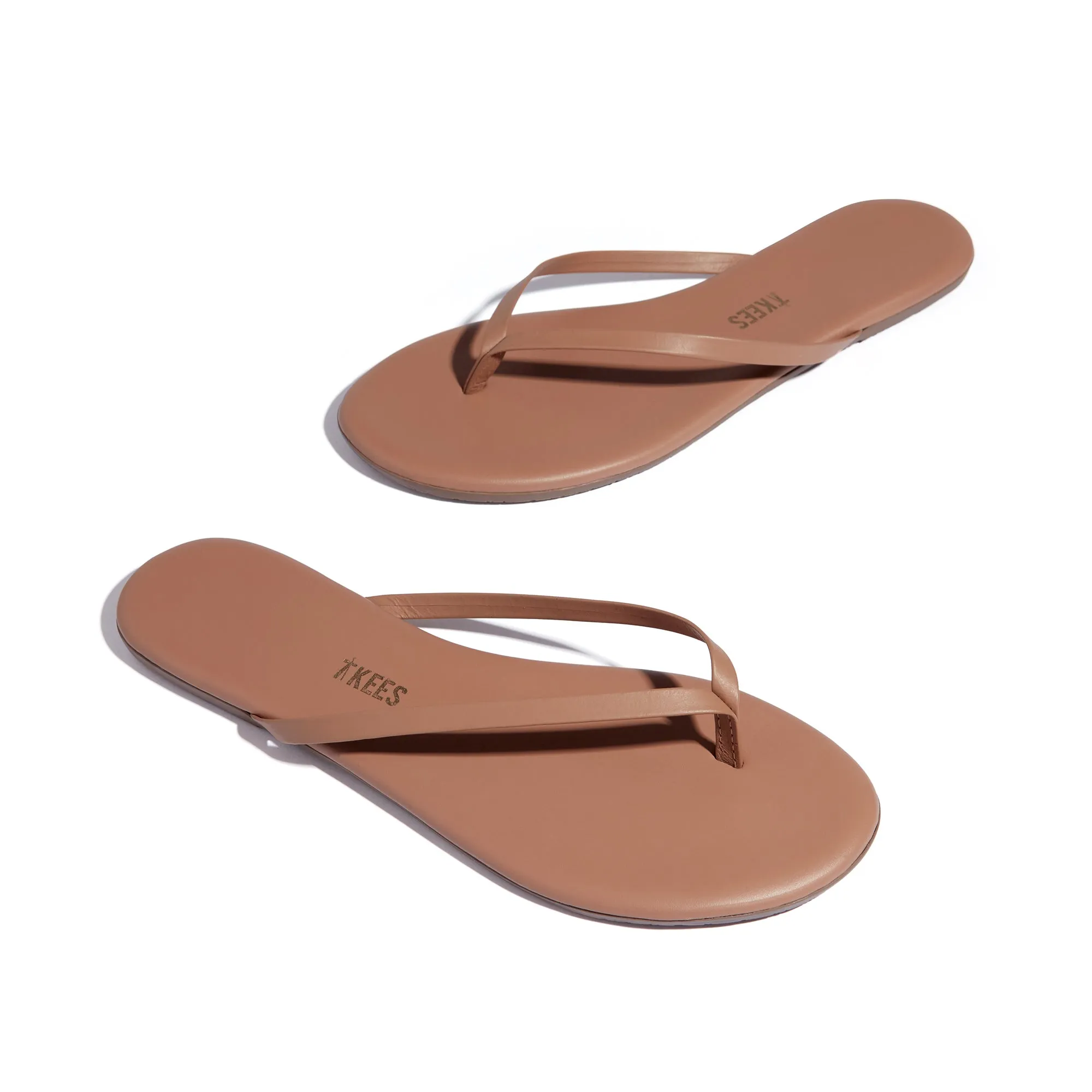 Tkees Lily nudes flip-flops from brazilian leather in Beach Bum