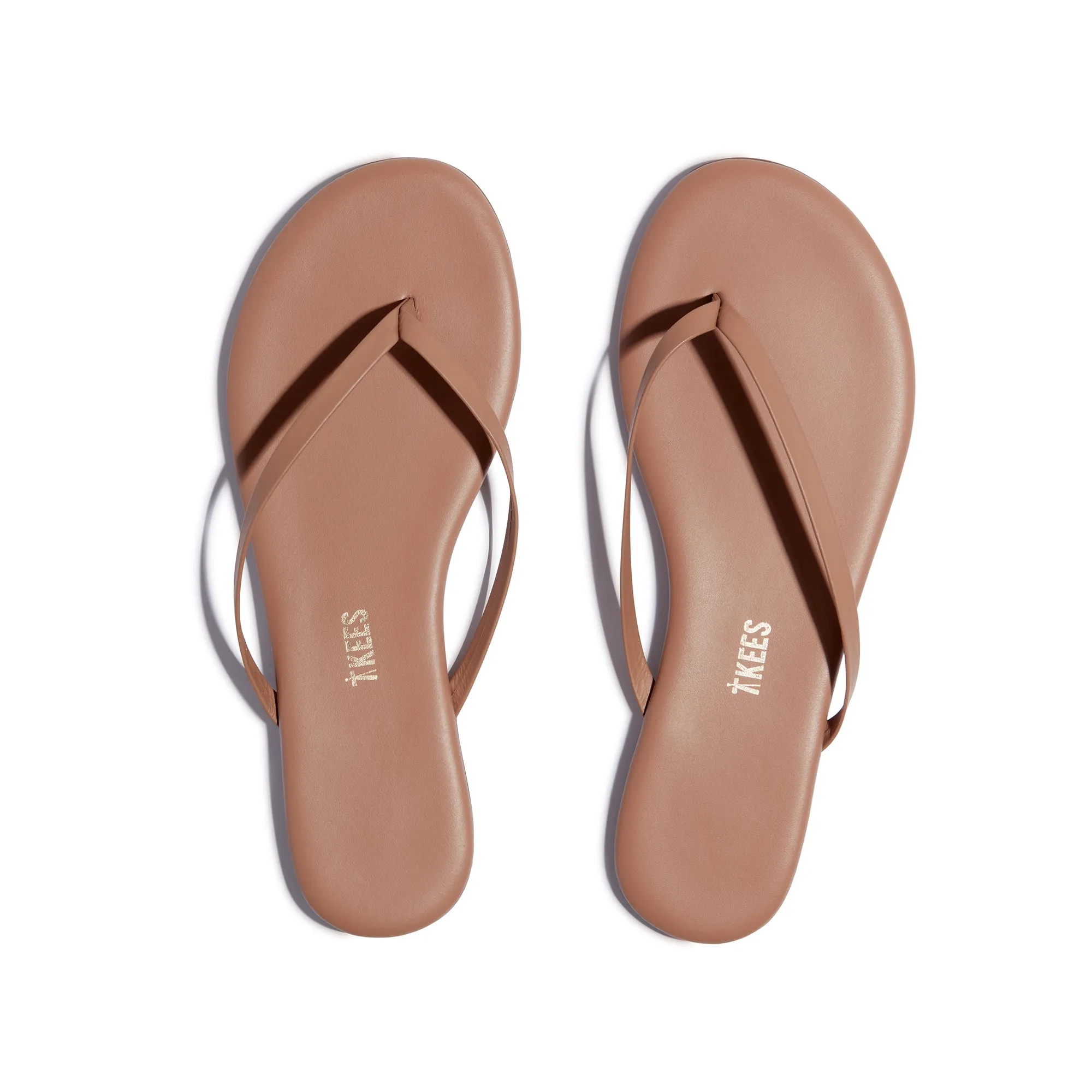 Tkees Lily nudes flip-flops from brazilian leather in Beach Bum