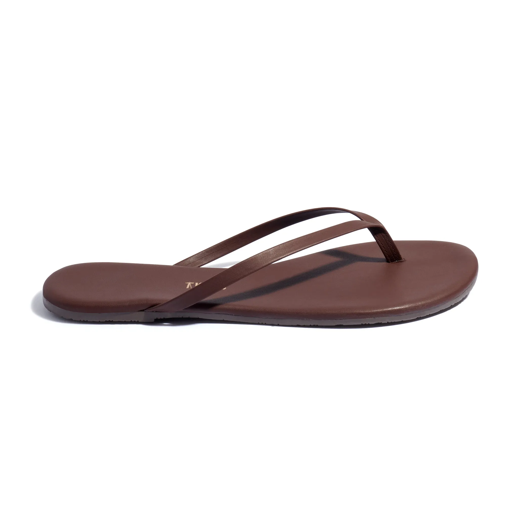 Tkees Lily nudes flip-flops from brazilian leather in Cappuccino