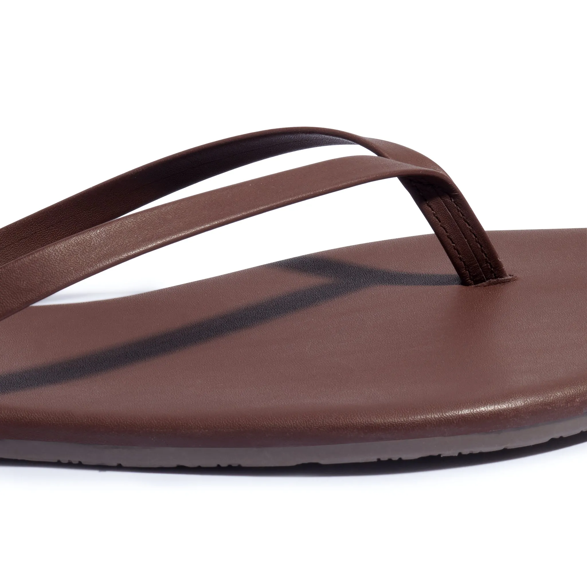 Tkees Lily nudes flip-flops from brazilian leather in Cappuccino
