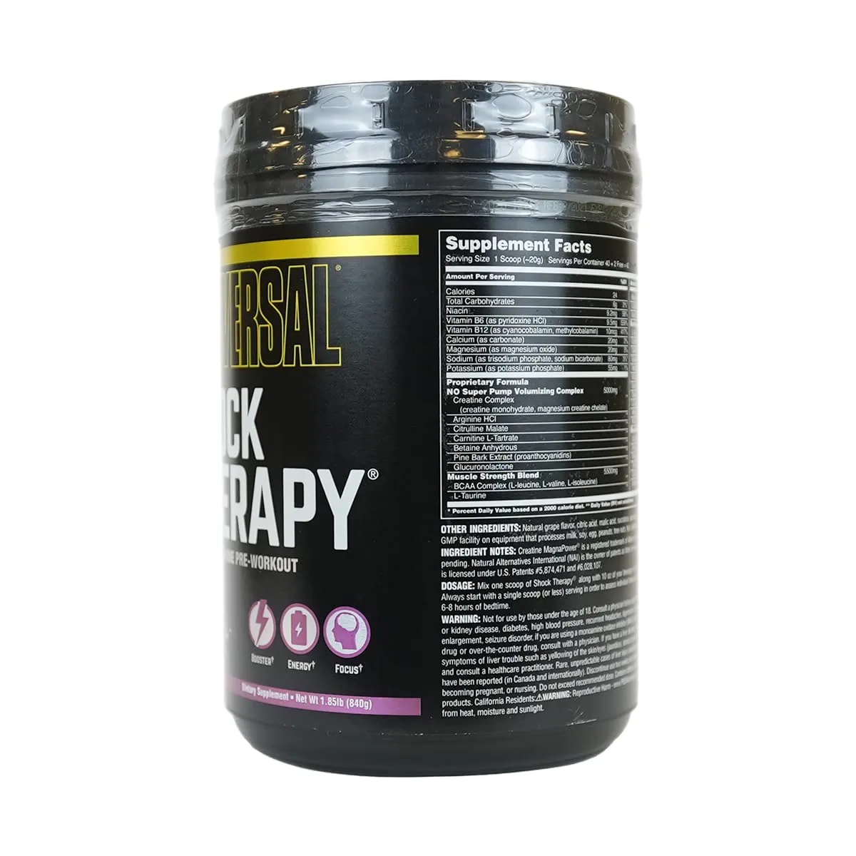 Universal Nutrition Shock Therapy, Grape Ape - 840 grams