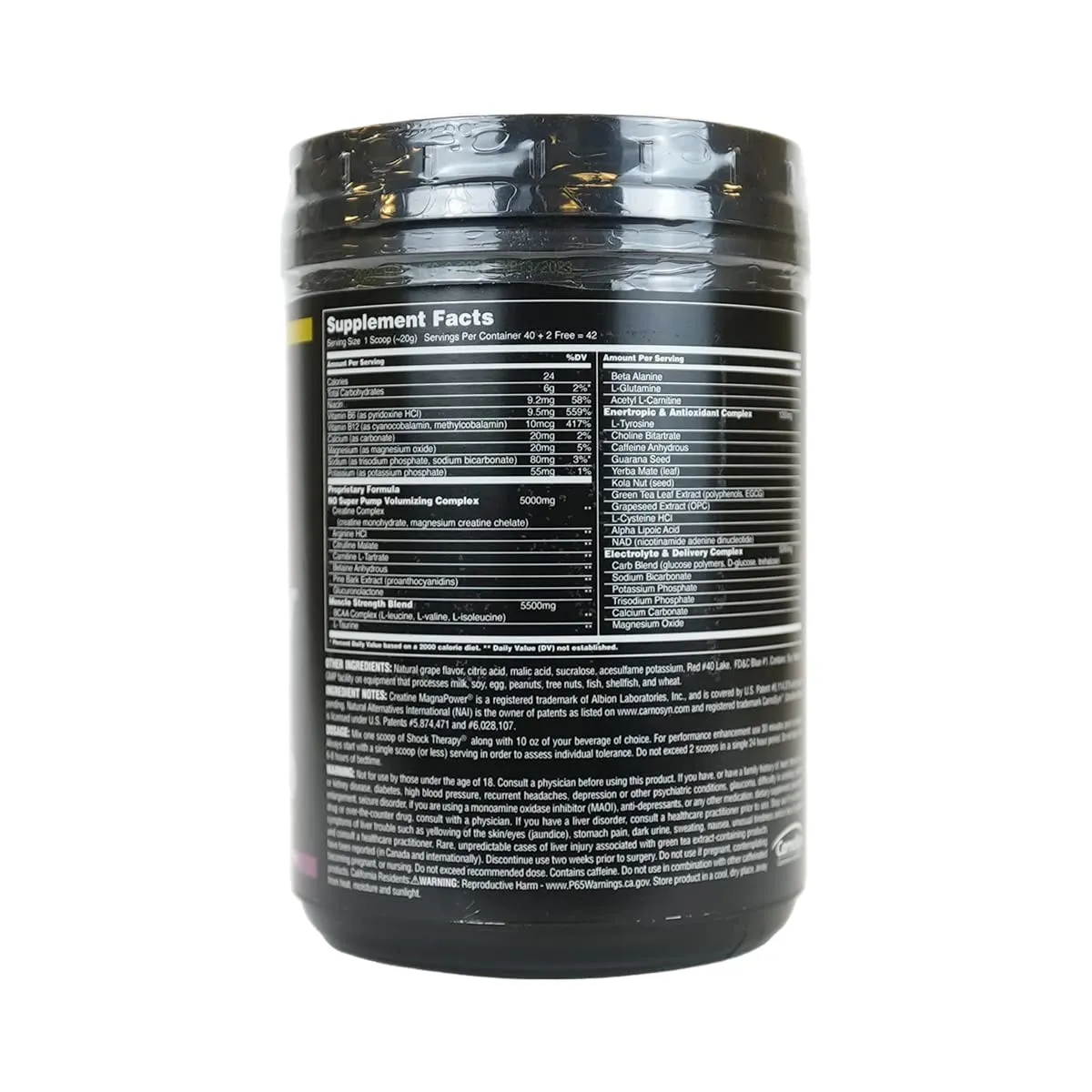 Universal Nutrition Shock Therapy, Grape Ape - 840 grams