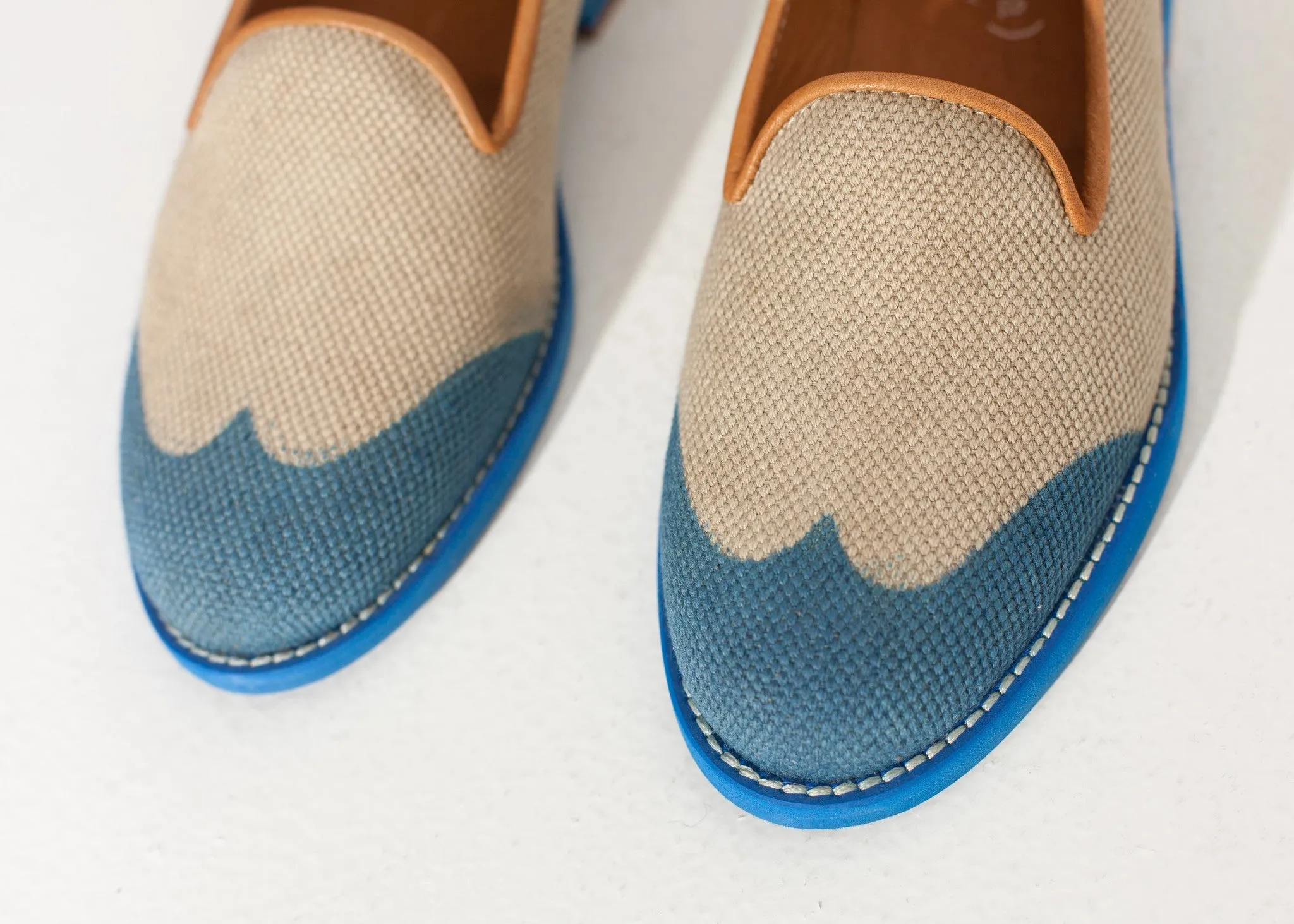 Wingtip Loafer in Blue - Fashionable Choice