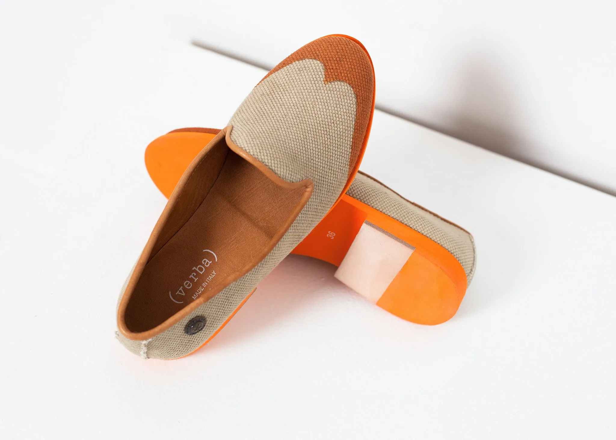 Wingtip Loafer in Orange - More Choice