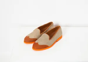 Wingtip Loafer in Orange - More Choice